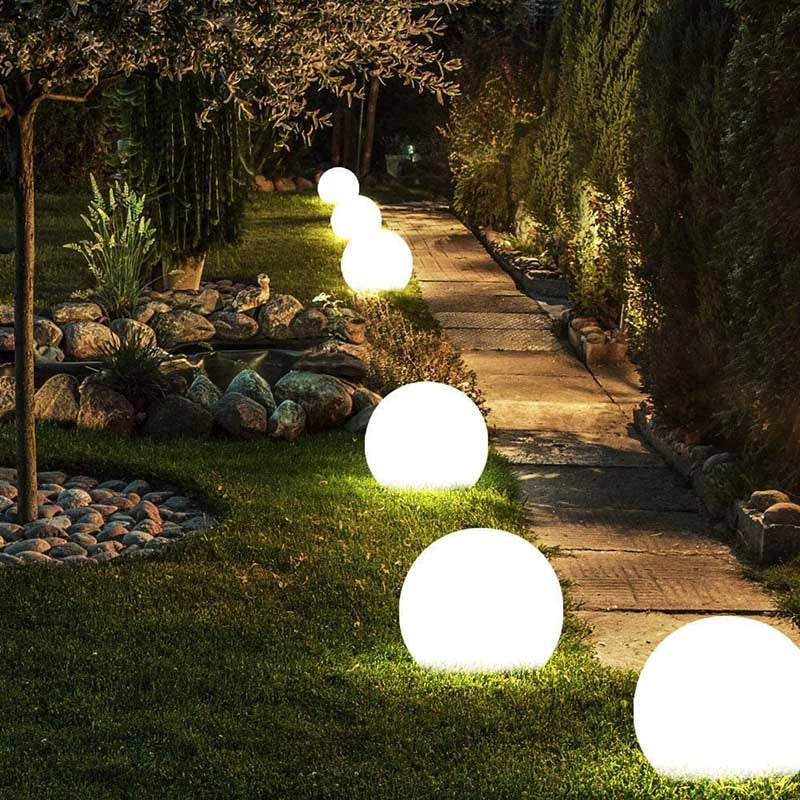 Sferna vrtna lampa s obojenim svjetlom – LED kuglasta lampa za unutarnju i vanjsku upotrebu