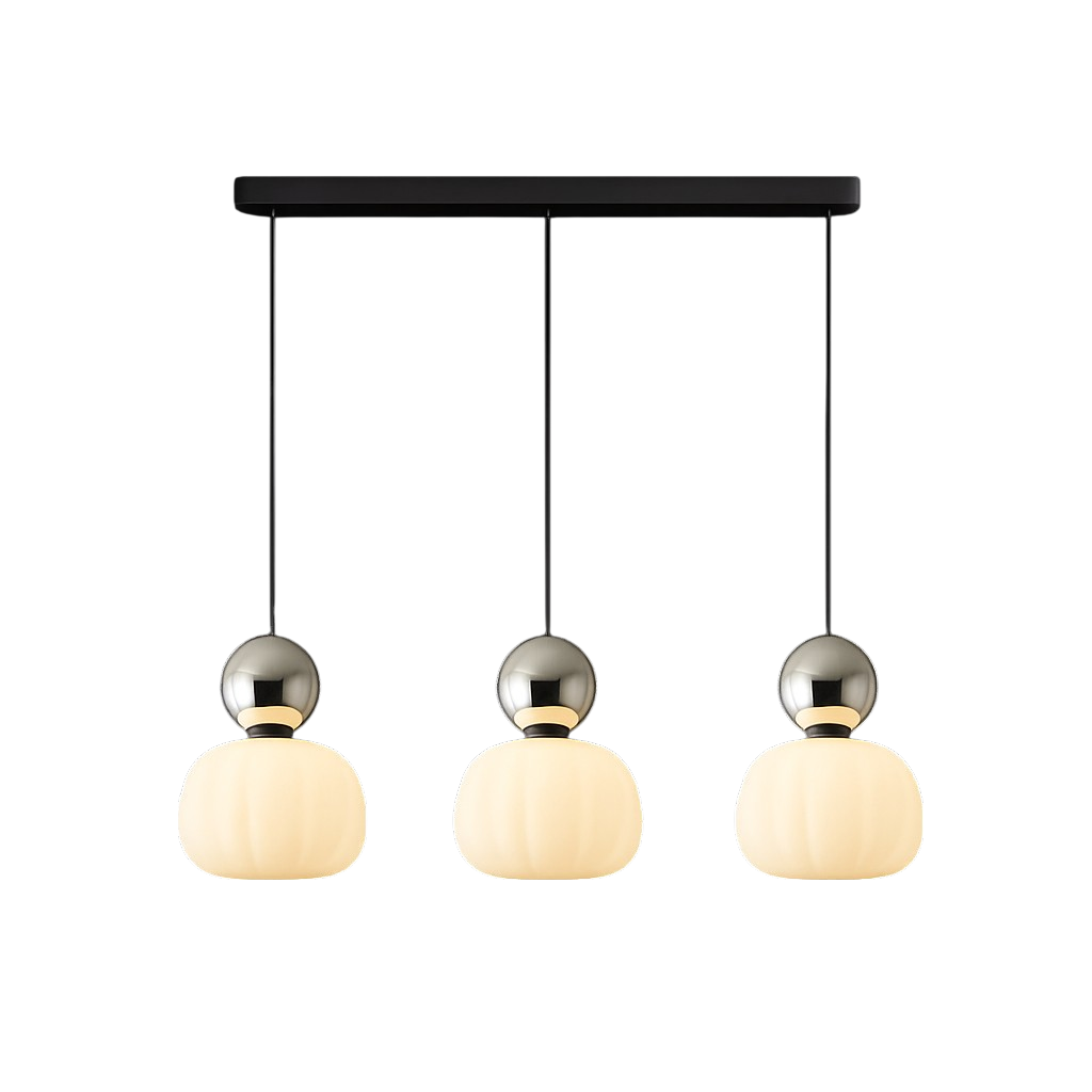 Candeeiro suspenso Art Déco com cúpula redonda