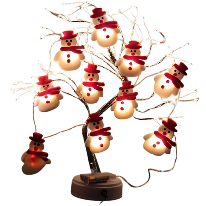 Grinalda luminosa LED com figuras de Natal