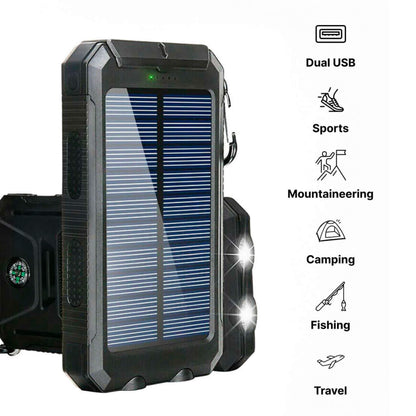 50000mAh solarna powerbanka – Vodootporna, robusna i s baterijskom lampom
