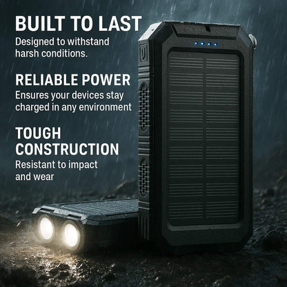 50000mAh solarna powerbanka – Vodootporna, robusna i s baterijskom lampom