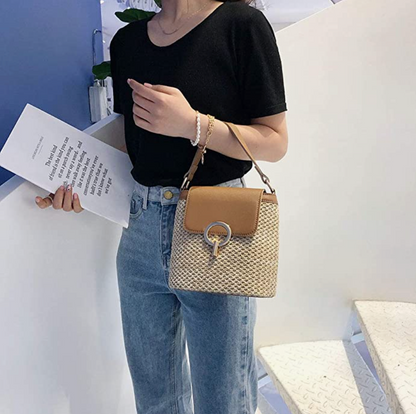 Bolso de paja Eva Chic – Natural y elegante
