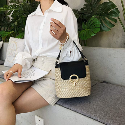 Bolso de paja Eva Chic – Natural y elegante