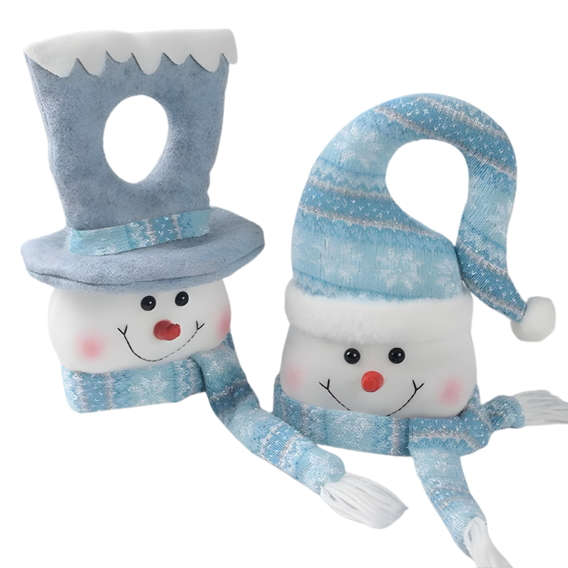 Leuchtende Schneemann-Deko für Weihnachten
