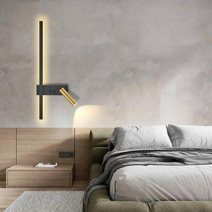 Moderno aplique de parede LED com luz de leitura