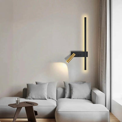Moderno aplique de parede LED com luz de leitura