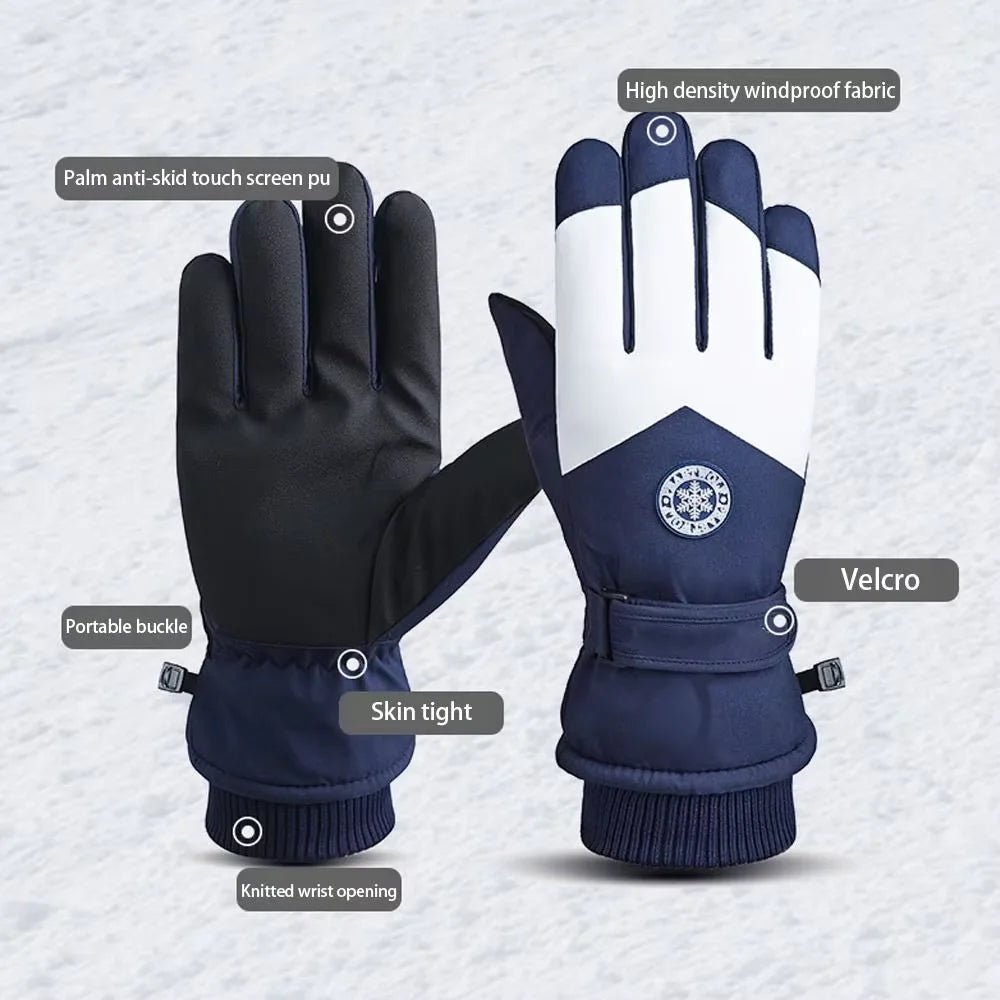 Guantes de invierno impermeables con pantalla táctil