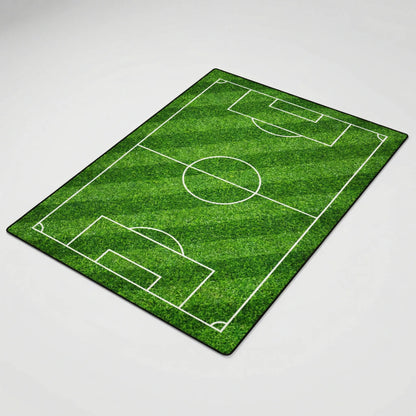 Alfombra con campo de fútbol para salas de juegos y de estar