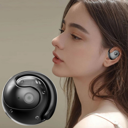 Auscultadores Bluetooth com tradução de idiomas em tempo real e estojo de carregamento