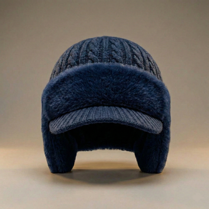Gorro de invierno unisex con orejeras y visera