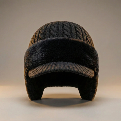 Gorro de invierno unisex con orejeras y visera