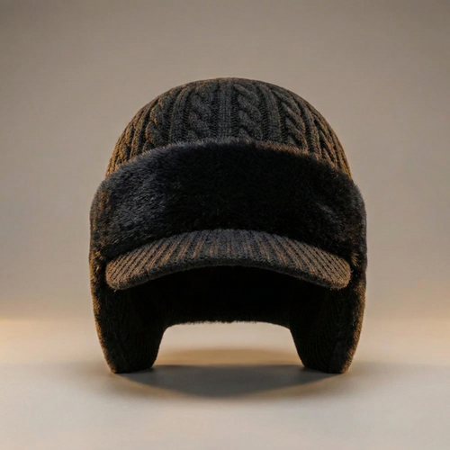 Gorro de invierno unisex con orejeras y visera