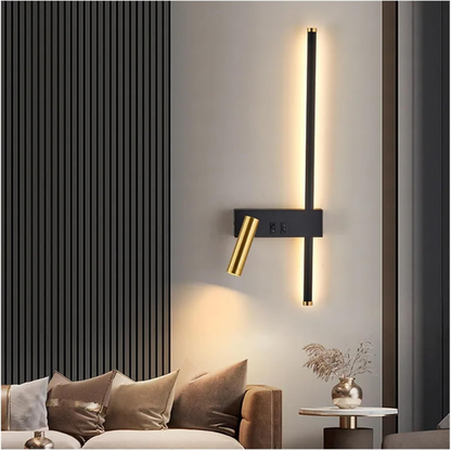 Moderno aplique de parede LED com luz de leitura