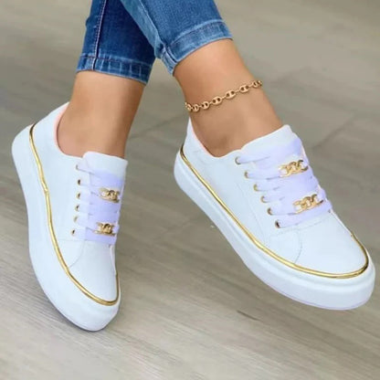 Zapatillas deportivas brillantes de lujo para mujer: cómodas y modernas para el día a día.