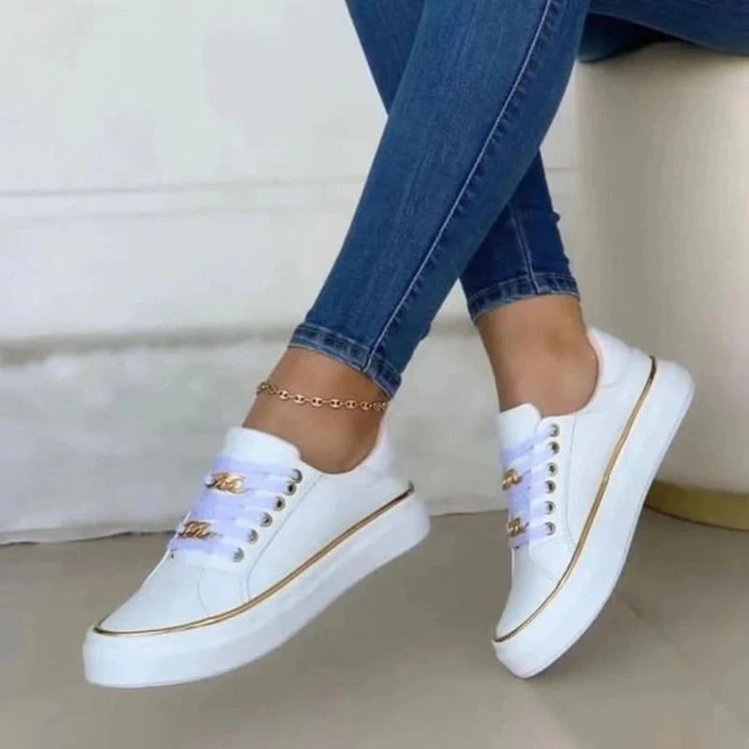 Zapatillas deportivas brillantes de lujo para mujer: cómodas y modernas para el día a día.