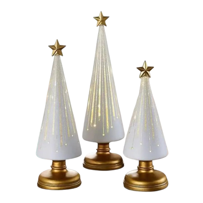 Lámpara de mesa con árbol de Navidad LED y estrella