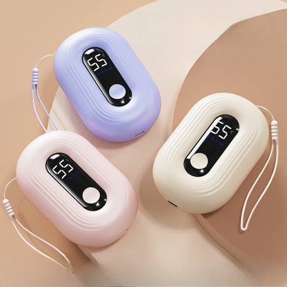 Aquecedor de mãos elétrico recarregável com 3 níveis de aquecimento e função de carregamento USB