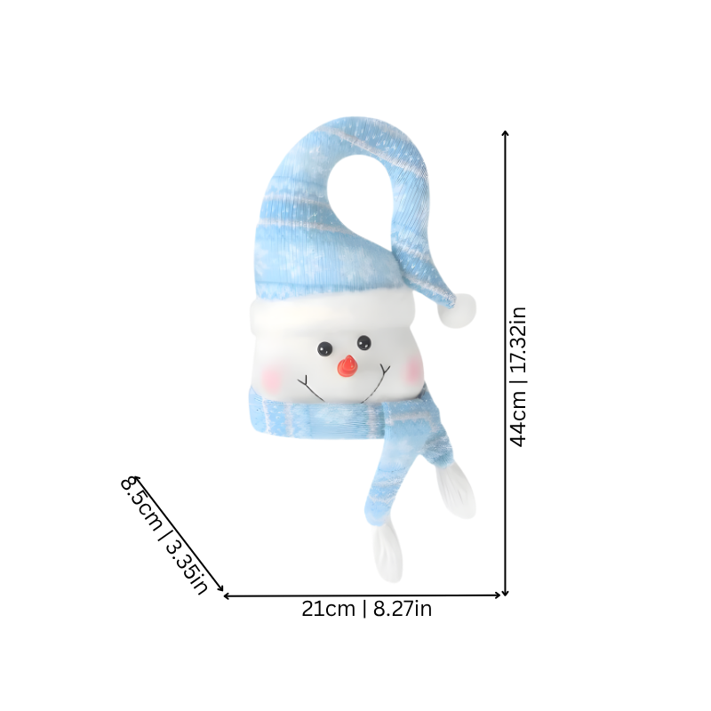 Leuchtende Schneemann-Deko für Weihnachten