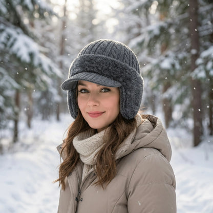 Wintermütze mit Visier und integriertem Ohrenschutz