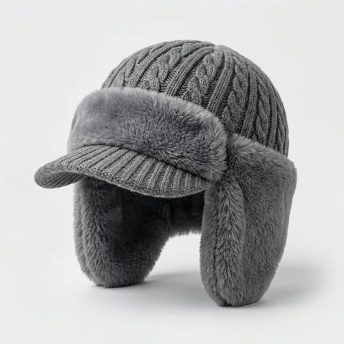 Wintermütze mit Visier und integriertem Ohrenschutz