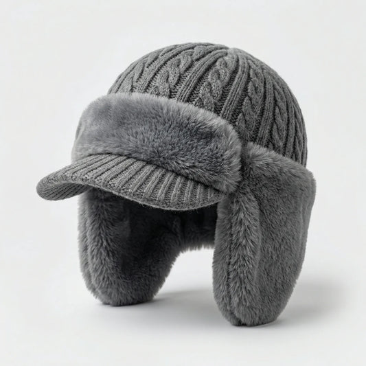 Wintermütze mit Visier und integriertem Ohrenschutz