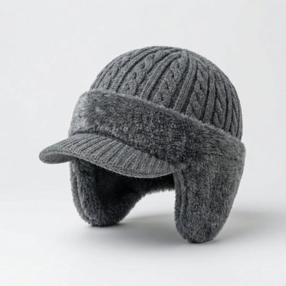 Wintermütze mit Visier und integriertem Ohrenschutz