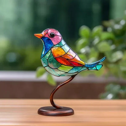 Candeeiro de mesa decorativo em forma de pássaro, em acrílico colorido, para uma iluminação ambiente acolhedora