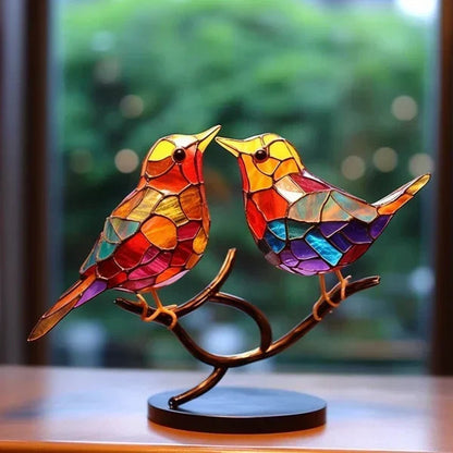 Candeeiro de mesa decorativo em forma de pássaro, em acrílico colorido, para uma iluminação ambiente acolhedora