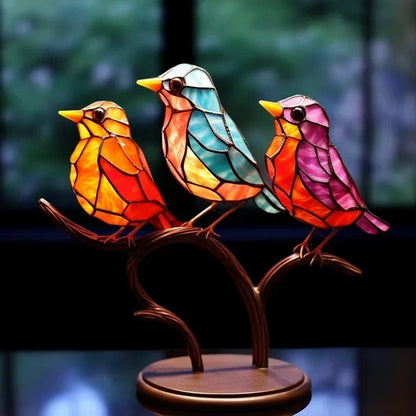 Candeeiro de mesa decorativo em forma de pássaro, em acrílico colorido, para uma iluminação ambiente acolhedora