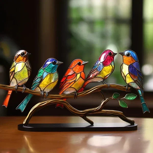Candeeiro de mesa decorativo em forma de pássaro, em acrílico colorido, para uma iluminação ambiente acolhedora