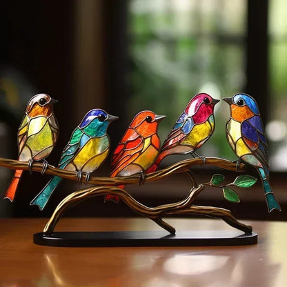 Candeeiro de mesa decorativo em forma de pássaro, em acrílico colorido, para uma iluminação ambiente acolhedora