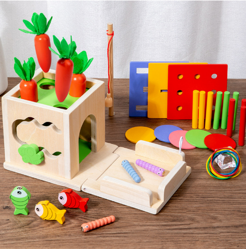 Juguete de actividades Montessori de madera