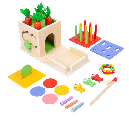 Juguete de actividades Montessori de madera