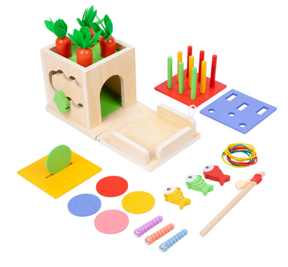 Juguete de actividades Montessori de madera