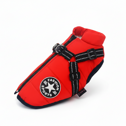 Chaqueta acolchada para perros con arnés integrado