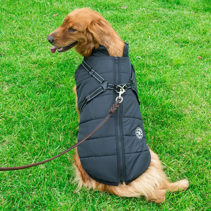 Chaqueta acolchada para perros con arnés integrado