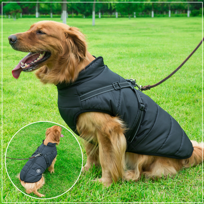 Chaqueta acolchada para perros con arnés integrado