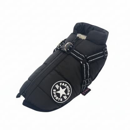 Chaqueta acolchada para perros con arnés integrado