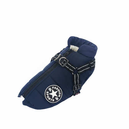 Chaqueta acolchada para perros con arnés integrado
