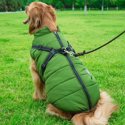 Chaqueta acolchada para perros con arnés integrado