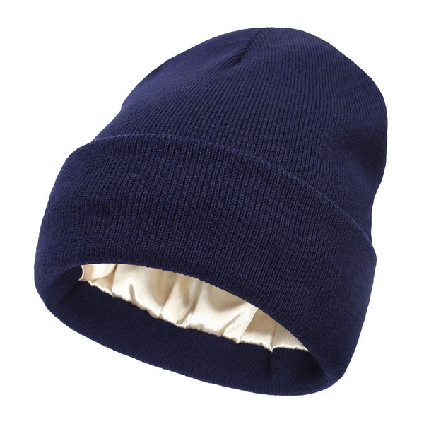 Wintermütze mit Umschlag und glattem Innenfutter für kalte Tage