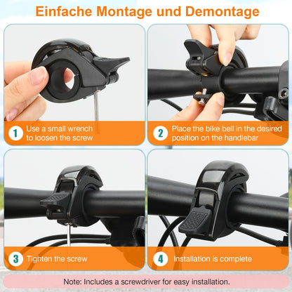 Timbre universal para bicicleta de gran volumen