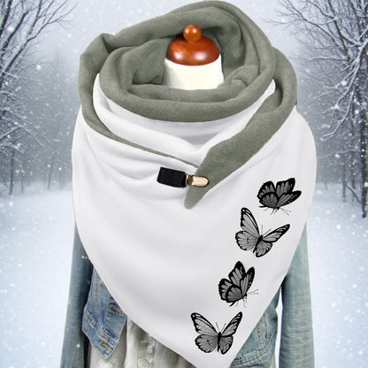 Damen Dreiecksschal mit Schmetterlingsmotiv