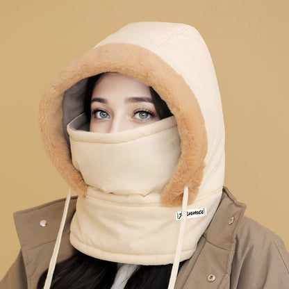 Gorro térmico de inverno com cobertura facial integrada