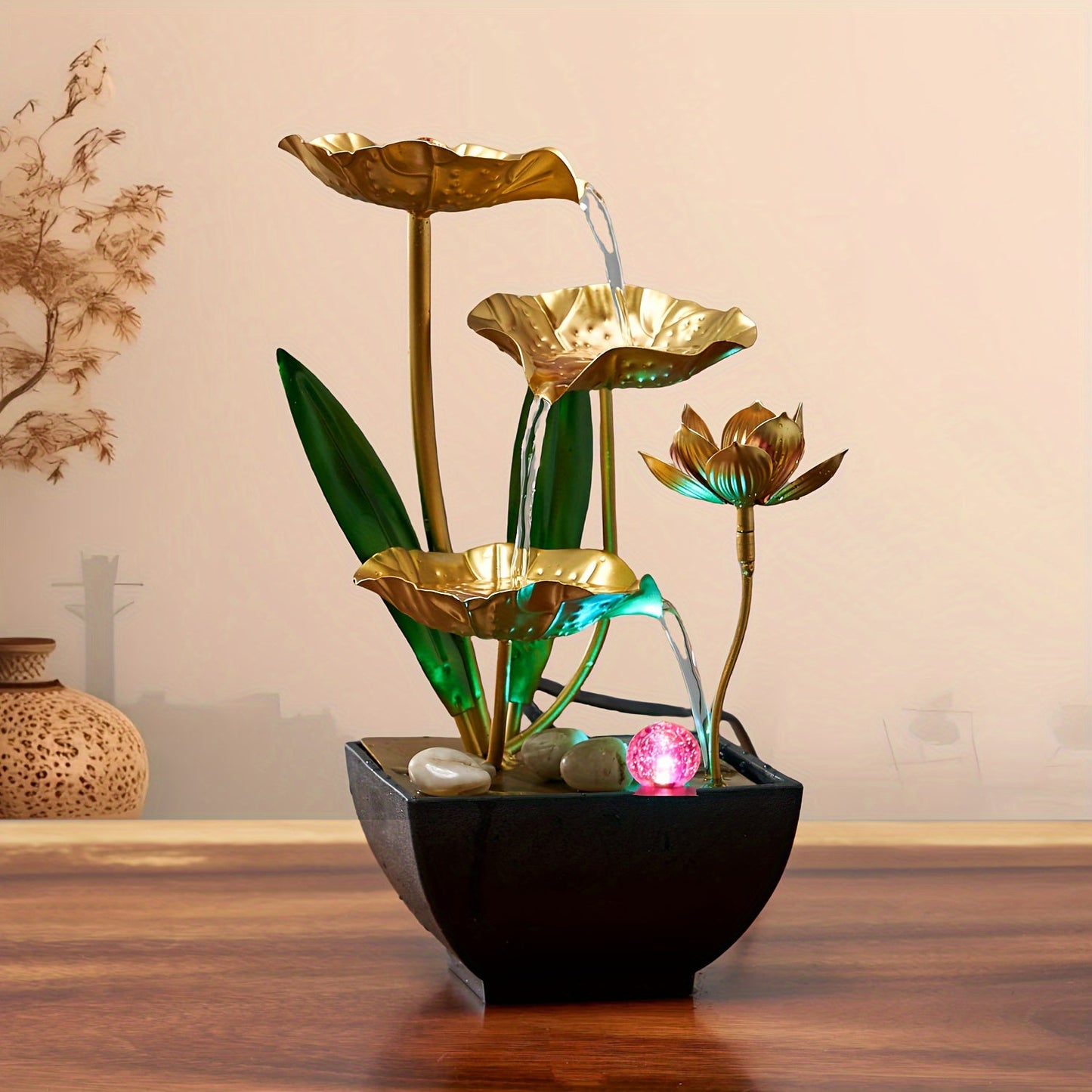 Serene Lotus unutarnji fontana – umirujuća i atmosferična