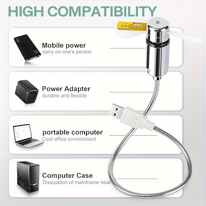 Prijenosni USB LED ventilator za sat s prikazom vremena