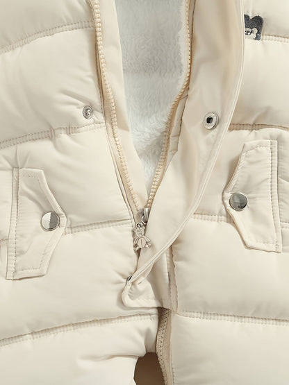 Mono de bebé Snowy: mono de invierno cálido con capucha para uso en exteriores