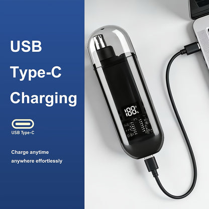 USB-aufladbarer Nasenhaartrimmer mit Digitalanzeige
