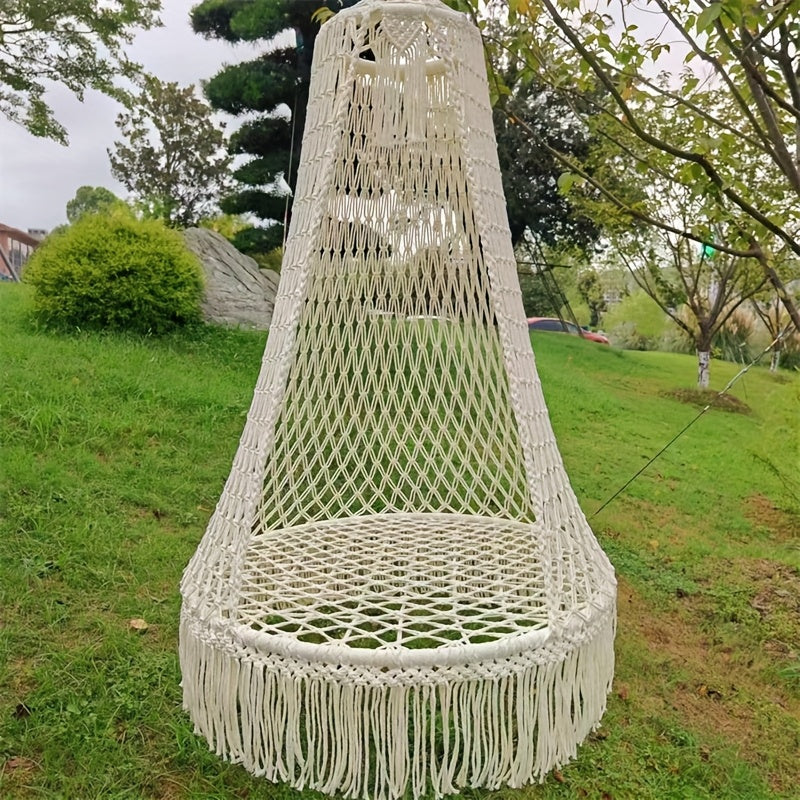 BohoSwing Ručno tkan viseći stolac – Opušteni boemski ugođaj