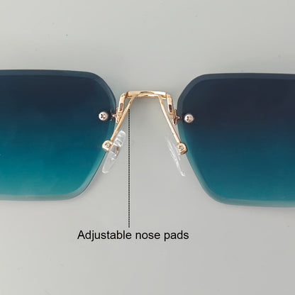 Randlose Quadratische Brille für Herren – Eleganz und Komfort in Einem